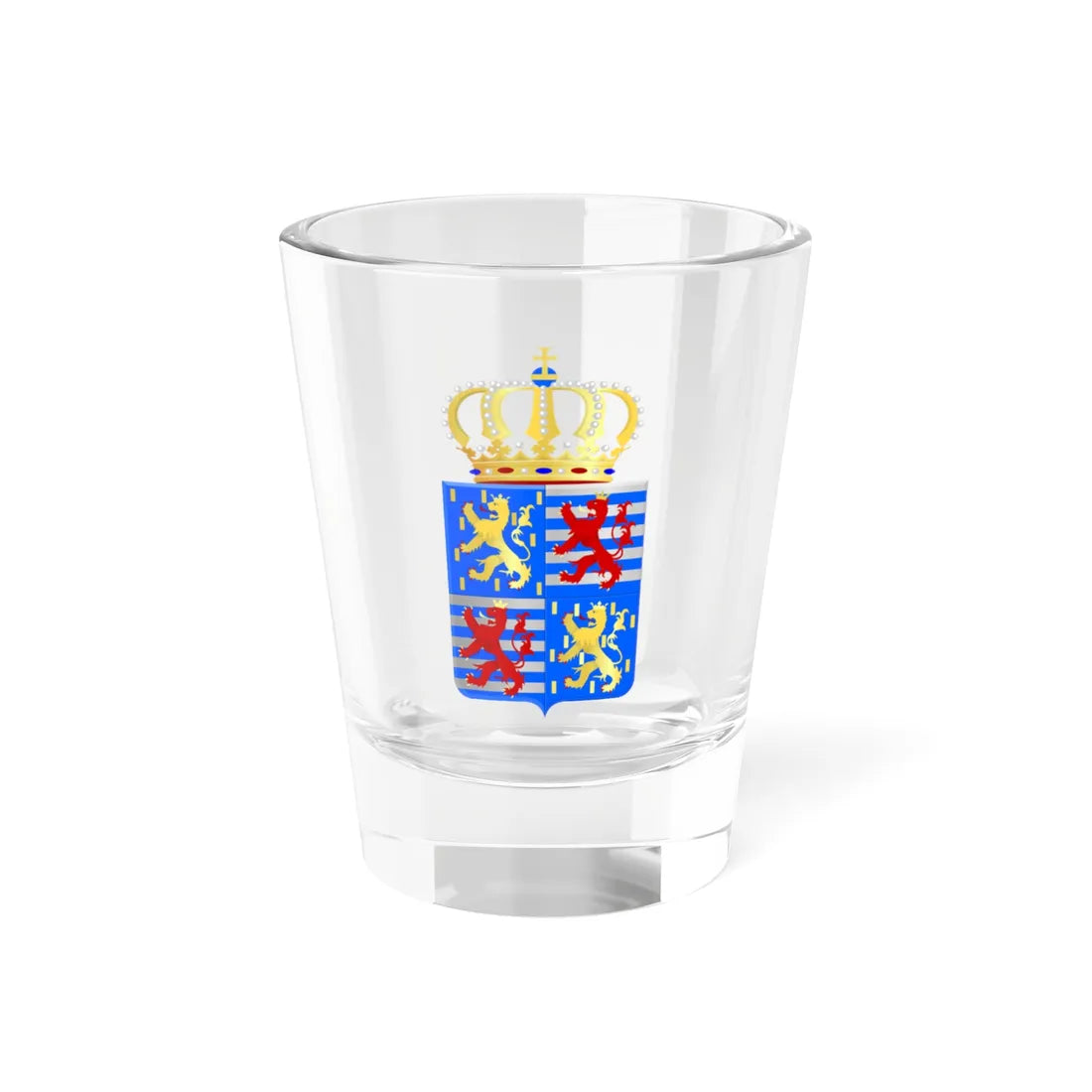 Lesser coat of arms of the Grand Dukes of Luxembourg prior to 2000 (Luxembourg) (Coat of Arms) Shot Glass 1.5oz 1.5oz - Go Mug Yourself