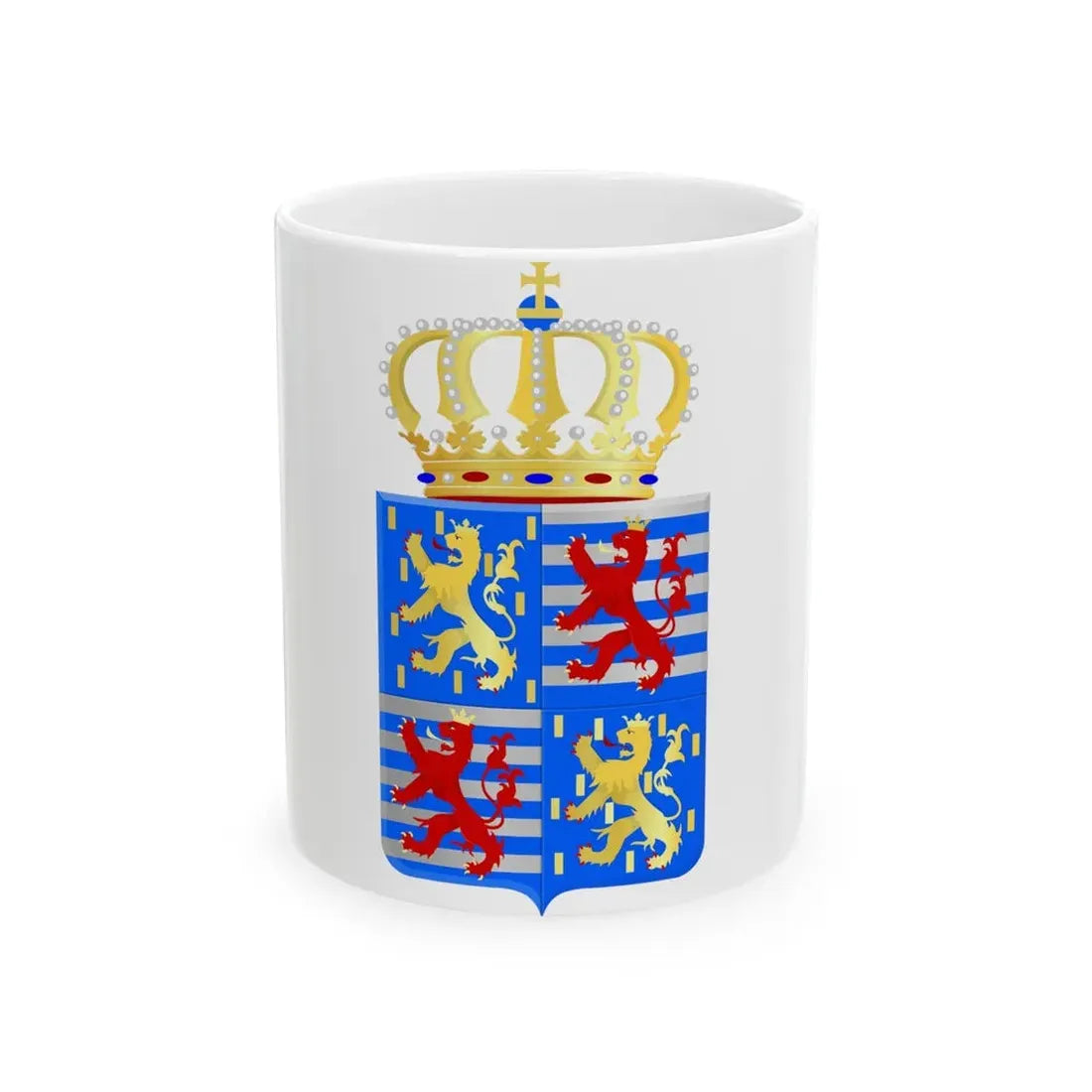 Lesser coat of arms of the Grand Dukes of Luxembourg prior to 2000 - White Coffee Mug 11oz - Go Mug Yourself