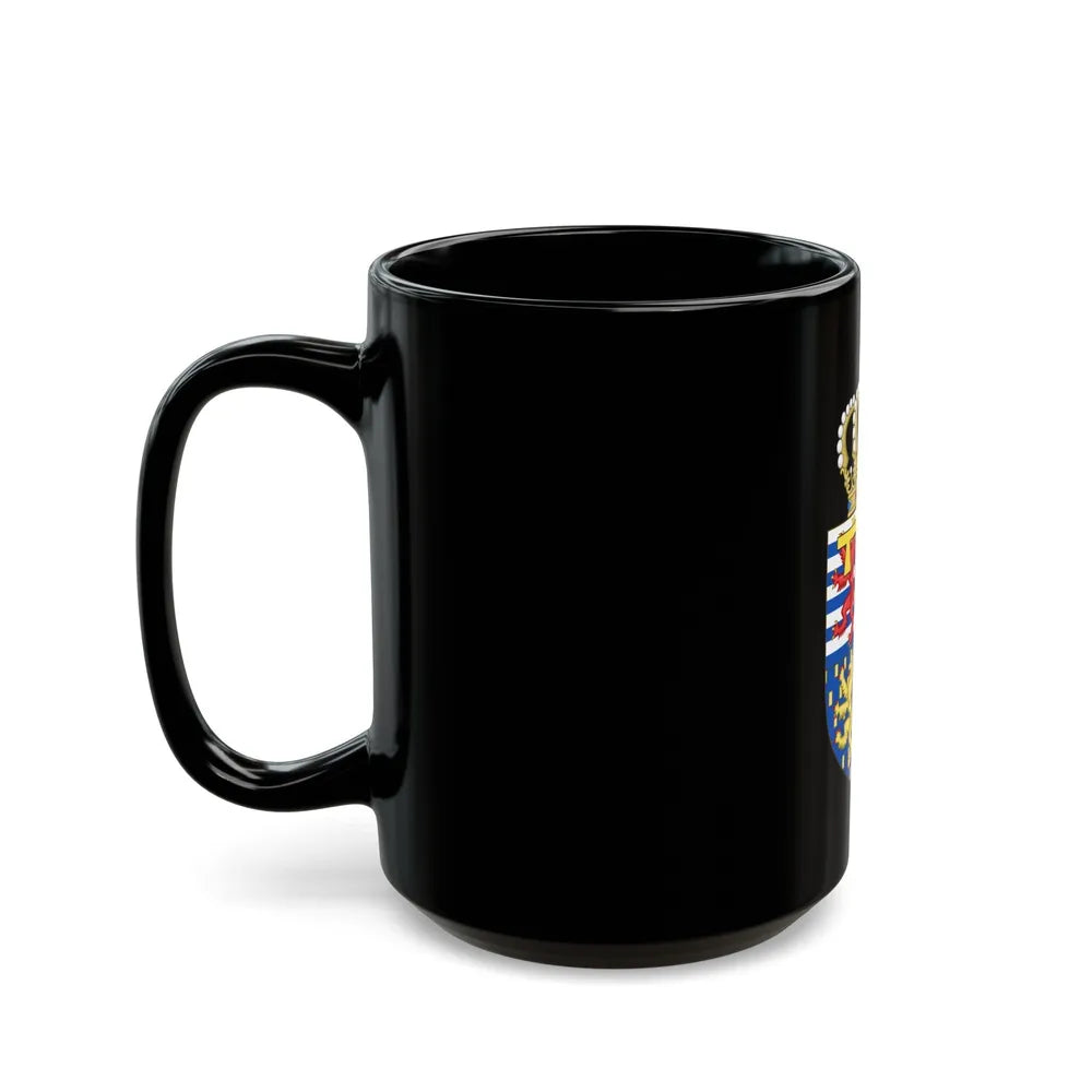 Lesser coat of arms of the Hereditary Grand Duke of Luxembourg (2000) - Black Coffee Mug-Go Mug Yourself