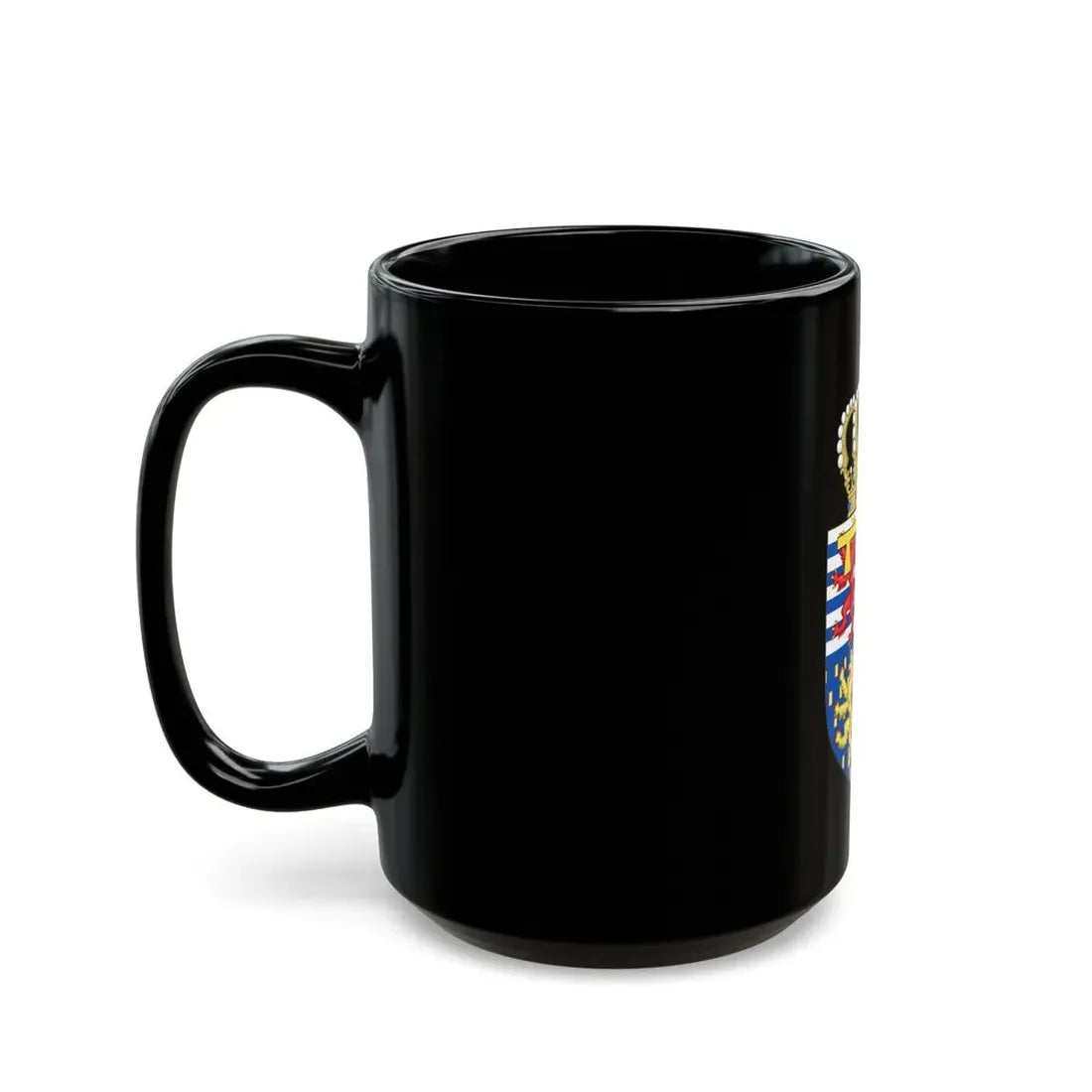 Lesser coat of arms of the Hereditary Grand Duke of Luxembourg (2000) - Black Coffee Mug - Go Mug Yourself