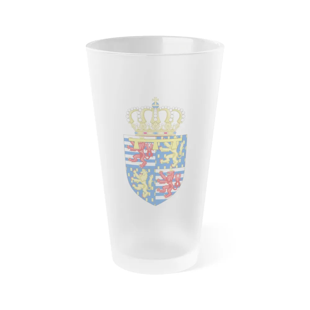 Lesser coat of arms of the Hereditary Grand Duke of Luxembourg (2000) - Frosted Pint Glass 16oz-16oz-Frosted-Go Mug Yourself