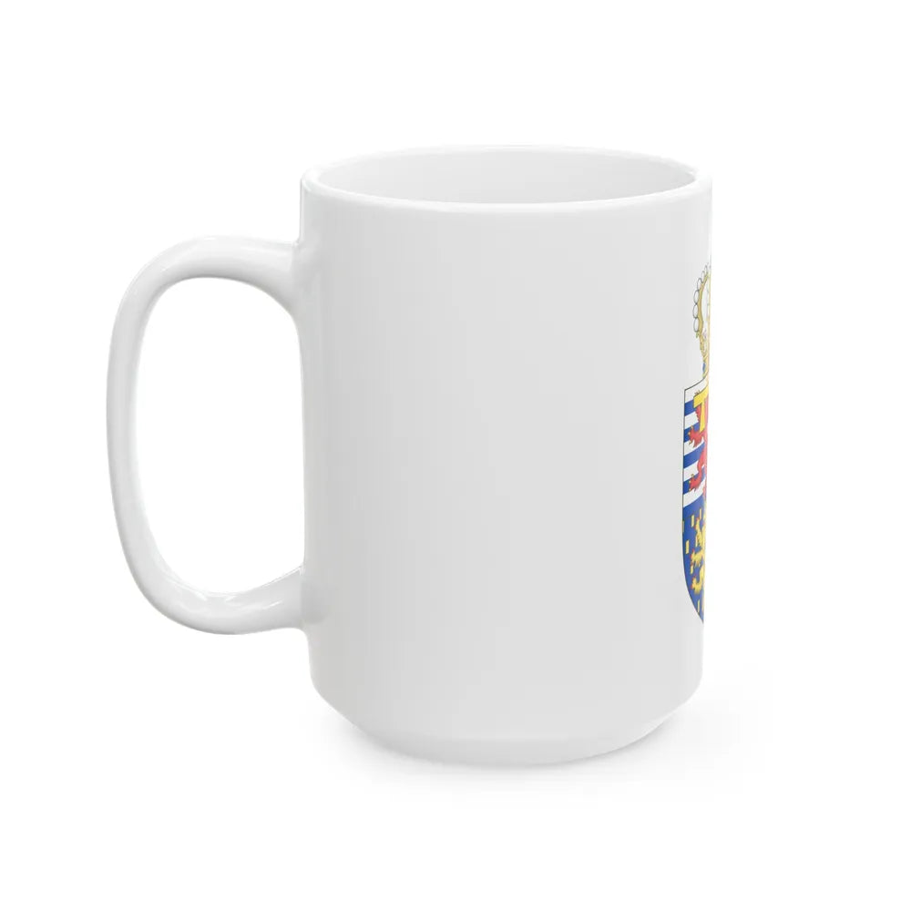 Lesser coat of arms of the Hereditary Grand Duke of Luxembourg (2000) - White Coffee Mug-Go Mug Yourself