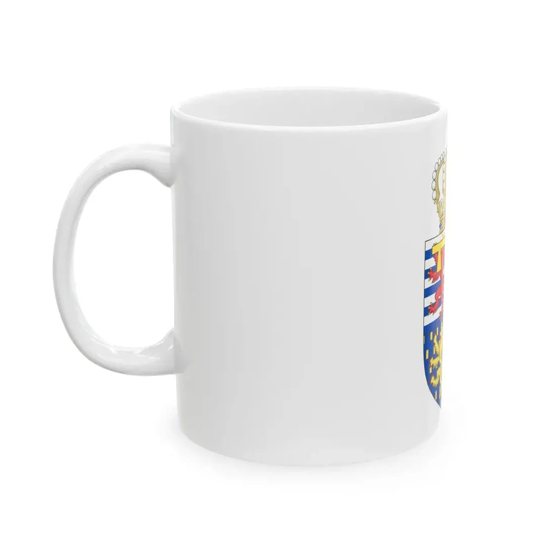 Lesser coat of arms of the Hereditary Grand Duke of Luxembourg (2000) - White Coffee Mug - Go Mug Yourself