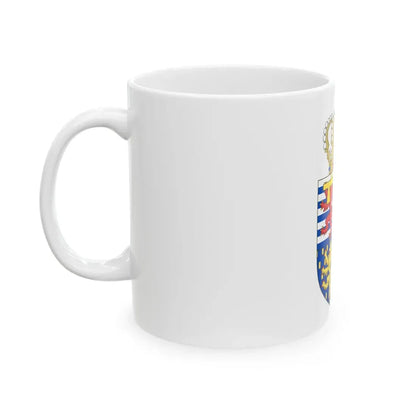 Lesser coat of arms of the Hereditary Grand Duke of Luxembourg (2000) - White Coffee Mug - Go Mug Yourself