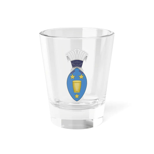 Lesser Coat of Arms of the King of Rwanda Shield (Rwanda) (Coat of Arms) Shot Glass 1.5oz 1.5oz - Go Mug Yourself
