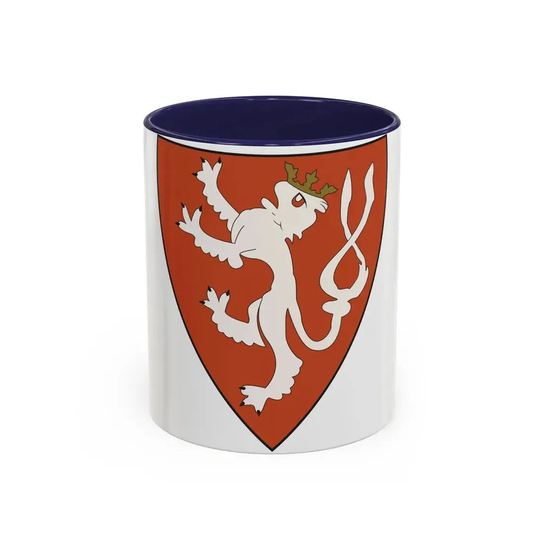 Lesser coat of arms of the Kingdom of Bohemia (Wenceslaus II of Bohemia) - Accent Coffee Mug 11oz Navy - Go Mug Yourself