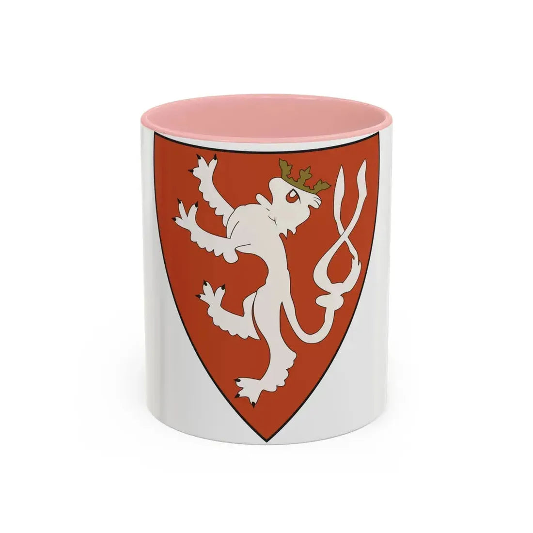 Lesser coat of arms of the Kingdom of Bohemia (Wenceslaus II of Bohemia) - Accent Coffee Mug 11oz Pink - Go Mug Yourself