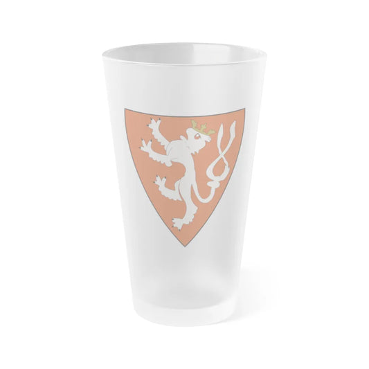 Lesser coat of arms of the Kingdom of Bohemia (Wenceslaus II of Bohemia) - Frosted Pint Glass 16oz-16oz-Frosted-Go Mug Yourself