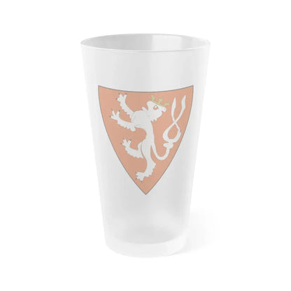 Lesser coat of arms of the Kingdom of Bohemia (Wenceslaus II of Bohemia) - Frosted Pint Glass 16oz 16oz Frosted - Go Mug Yourself