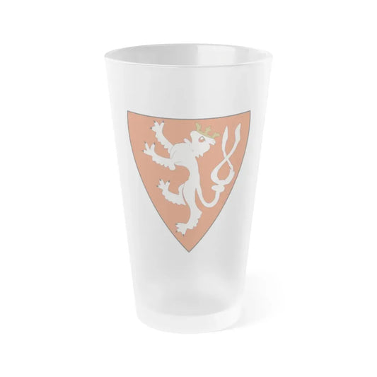 Lesser coat of arms of the Kingdom of Bohemia (Wenceslaus II of Bohemia) - Frosted Pint Glass 16oz 16oz Frosted - Go Mug Yourself