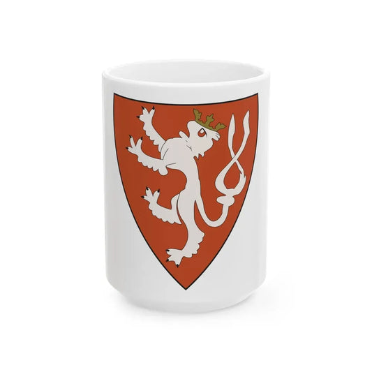 Lesser coat of arms of the Kingdom of Bohemia (Wenceslaus II of Bohemia) - White Coffee Mug 15oz - Go Mug Yourself