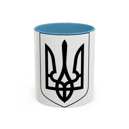Lesser Coat of Arms of Ukraine 2 - Accent Coffee Mug 11oz Light Blue - Go Mug Yourself