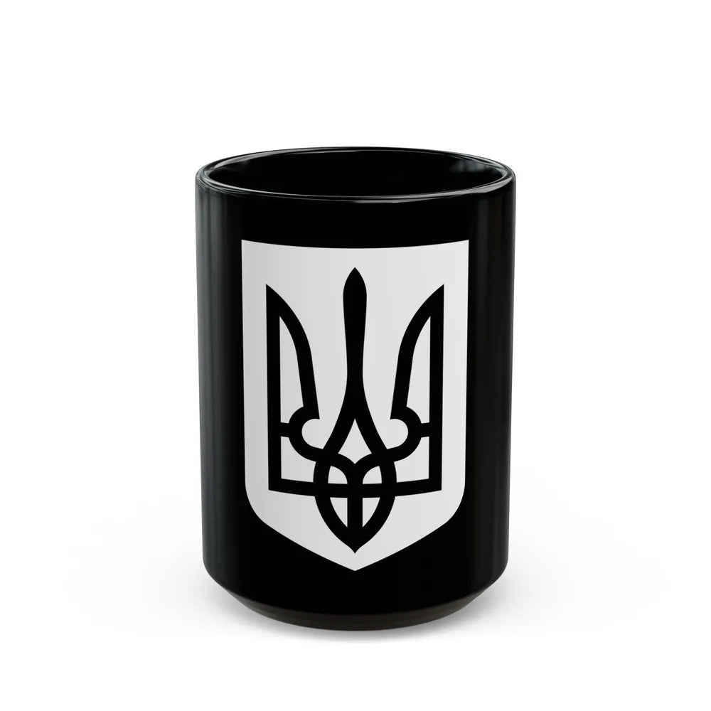 Lesser Coat of Arms of Ukraine 2 - Black Coffee Mug-15oz-Go Mug Yourself