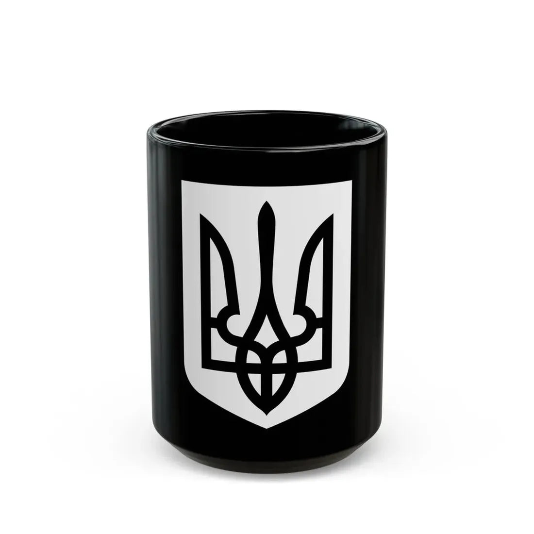 Lesser Coat of Arms of Ukraine 2 - Black Coffee Mug 15oz - Go Mug Yourself