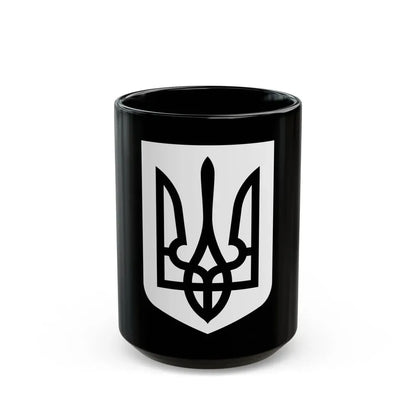Lesser Coat of Arms of Ukraine 2 - Black Coffee Mug 15oz - Go Mug Yourself
