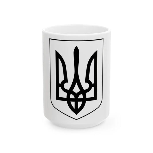 Lesser Coat of Arms of Ukraine 2 - White Coffee Mug-15oz-Go Mug Yourself