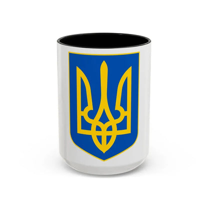 Lesser Coat of Arms of Ukraine - Accent Coffee Mug 15oz Black - Go Mug Yourself
