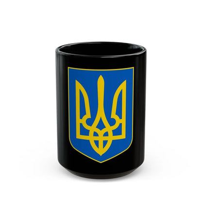 Lesser Coat of Arms of Ukraine - Black Coffee Mug-15oz-Go Mug Yourself