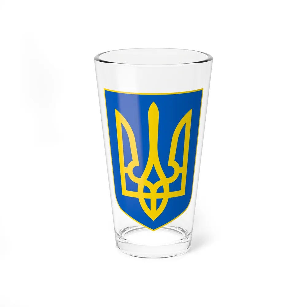 Lesser Coat of Arms of Ukraine - Pint Glass 16oz-16oz-Go Mug Yourself