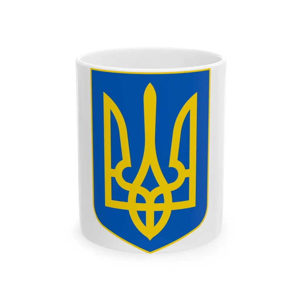 Lesser Coat of Arms of Ukraine - White Coffee Mug-11oz-Go Mug Yourself