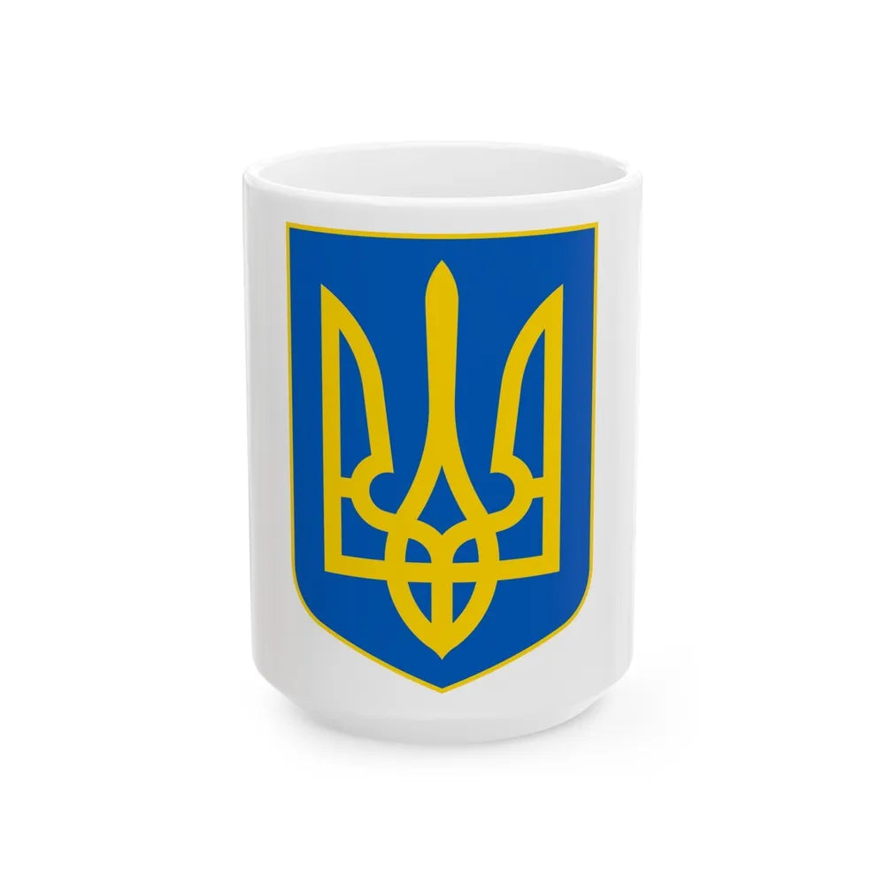 Lesser Coat of Arms of Ukraine - White Coffee Mug-15oz-Go Mug Yourself