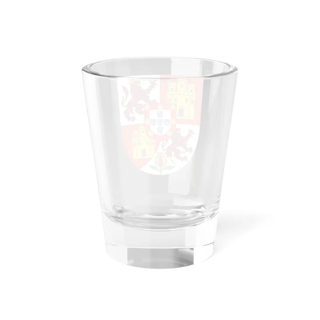 Lesser Royal Arms of Spanish Monarch Portuguese Inescutcheon (Spain) (Coat of Arms) Shot Glass 1.5oz - Go Mug Yourself