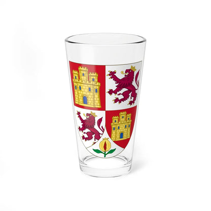 Lesser Royal Arms of the Spanish Monarch c.1504-1700 (Spain) (Coat of Arms) Pint Glass 16oz 16oz - Go Mug Yourself