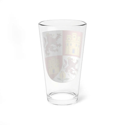 Lesser Royal Arms of the Spanish Monarch c.1504-1700 (Spain) (Coat of Arms) Pint Glass 16oz - Go Mug Yourself