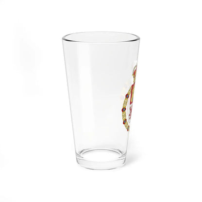 Lesser Royal Coat of Arms of Spain 1700-1868 and 1834-1930 Golden Fleece Variant (Spain) (Coat of Arms) Pint Glass 16oz - Go Mug Yourself