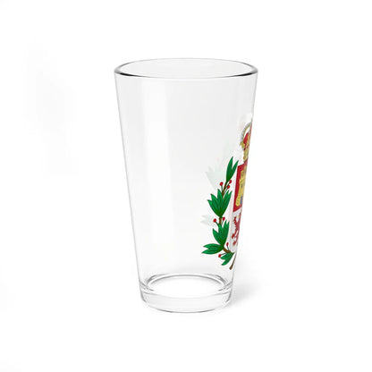 Lesser Royal Coat of Arms of Spain 1700-1868 and 1874-1930 Laurel Variant (Spain) (Coat of Arms) Pint Glass 16oz - Go Mug Yourself