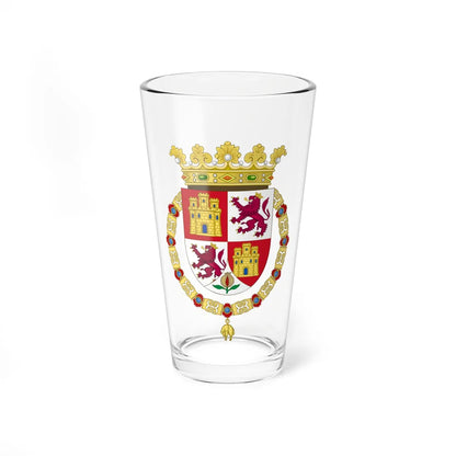 Lesser Royal Coat of Arms of Spain c.1504-1580 (Spain) (Coat of Arms) Pint Glass 16oz 16oz - Go Mug Yourself