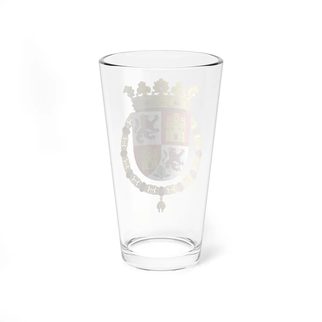 Lesser Royal Coat of Arms of Spain c.1504-1580 (Spain) (Coat of Arms) Pint Glass 16oz - Go Mug Yourself