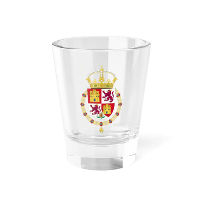 Lesser Royal Coat of Arms of Spanish Monarch 1580-c.1668 (Spain) (Coat of Arms) Shot Glass 1.5oz 1.5oz - Go Mug Yourself