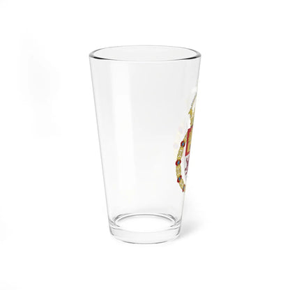 Lesser Royal Coat of Arms of Spanish Monarch Portuguese Inescutcheon (Spain) (Coat of Arms) Pint Glass 16oz - Go Mug Yourself