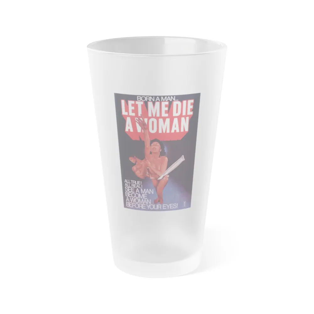 LET ME DIE A WOMAN 1977 Movie Poster - Frosted Pint Glass 16oz-16oz-Frosted-Go Mug Yourself