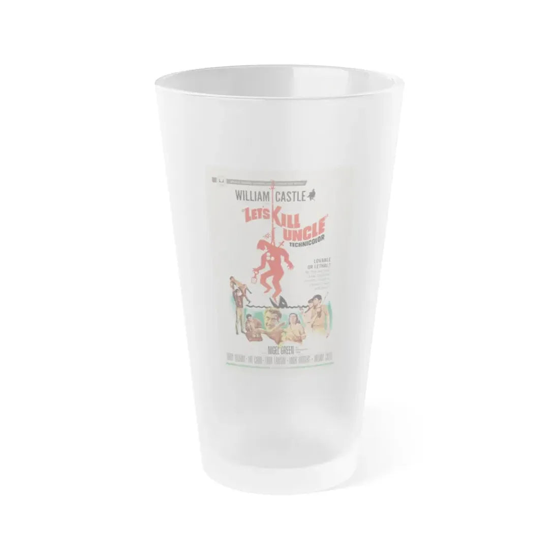 LET'S KILL UNCLE 1966 Movie Poster - Frosted Pint Glass 16oz 16oz Frosted - Go Mug Yourself