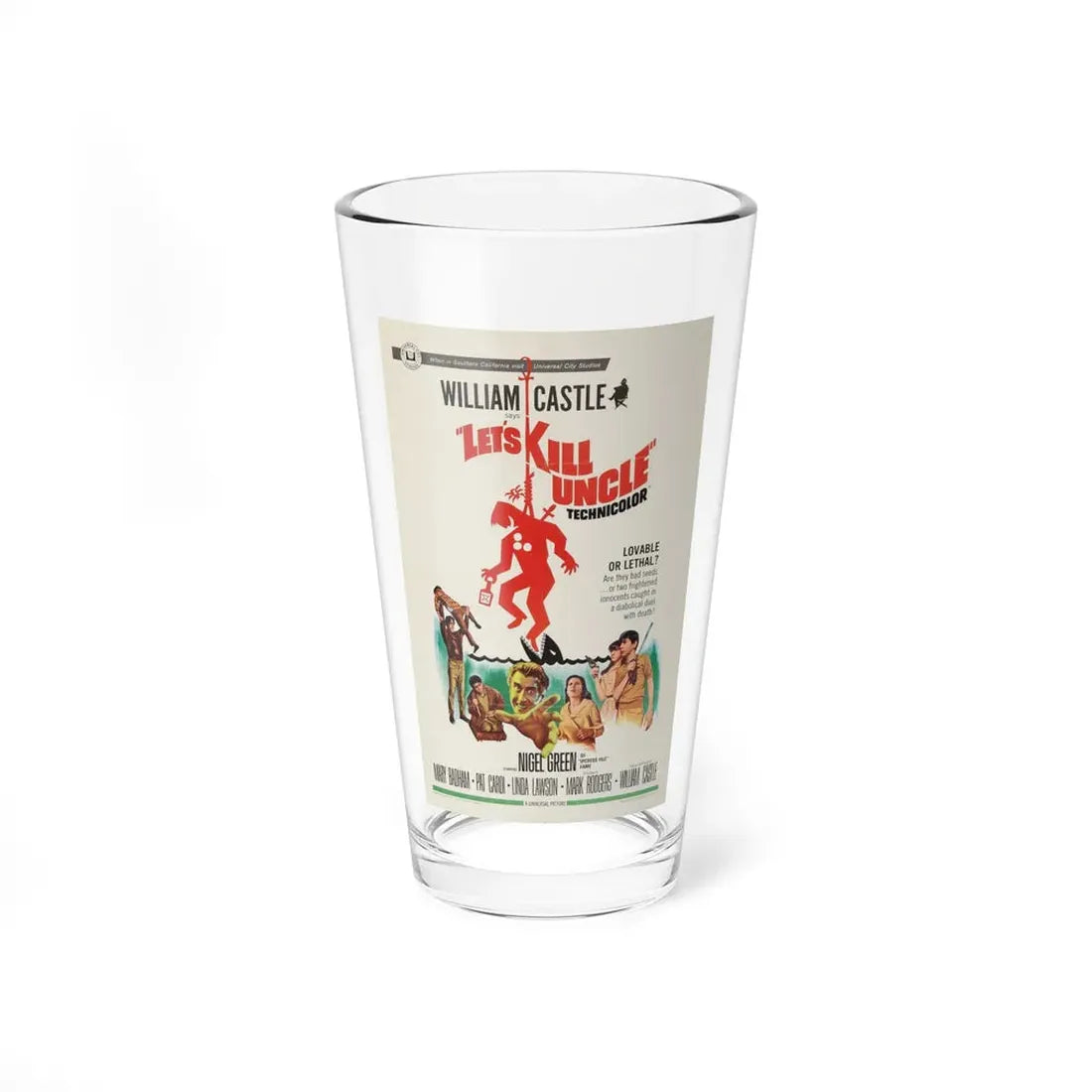 LET'S KILL UNCLE 1966 Movie Poster - Pint Glass 16oz 16oz - Go Mug Yourself
