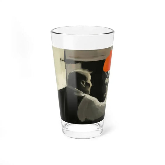 Let there be light! Inspired by a Saul Tepper illustration - Pint Glass 16oz 16oz - Go Mug Yourself