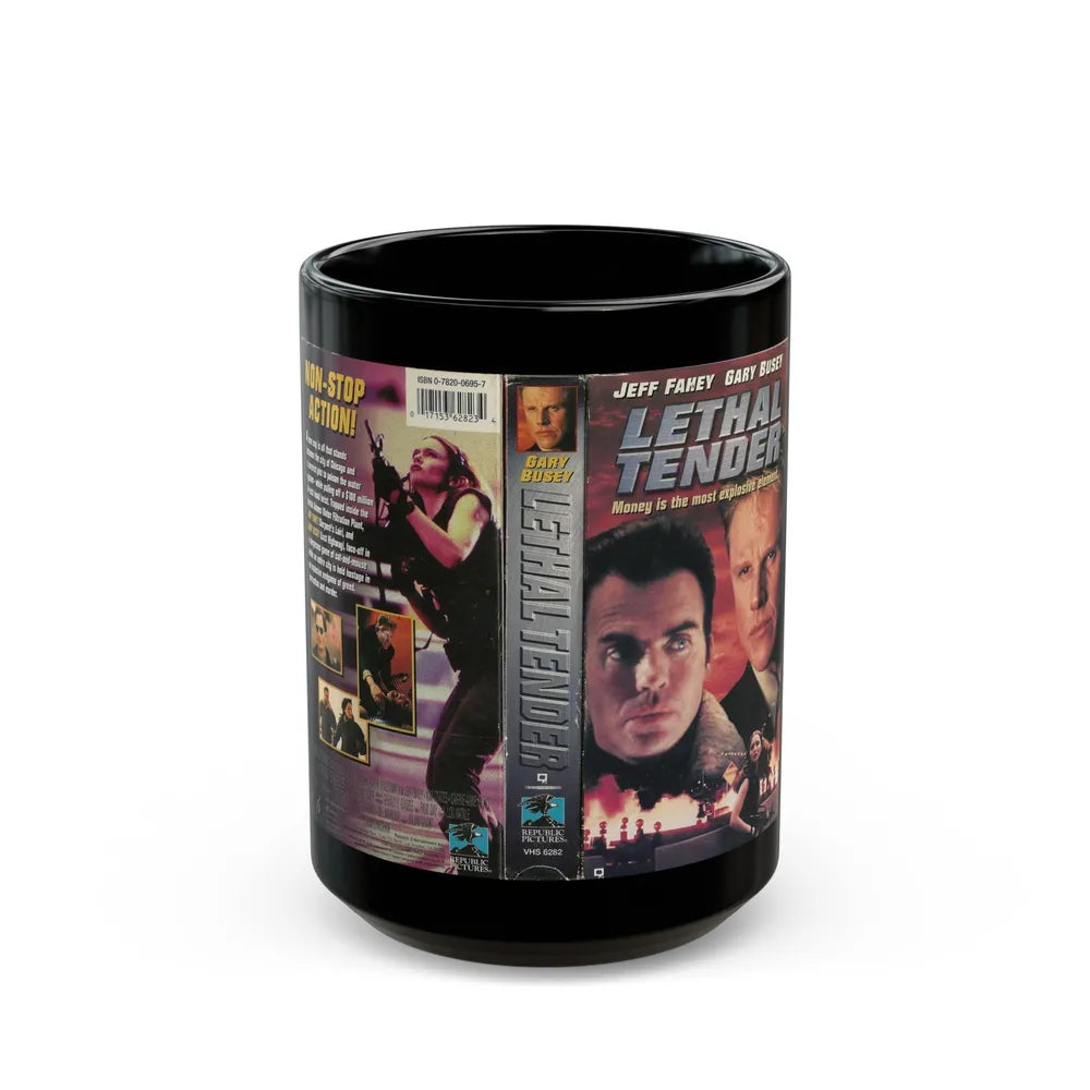 LETHAL TENDER JEFF FAHEY GARY BUSEY (VHS COVER) - Black Coffee Mug-15oz-Go Mug Yourself