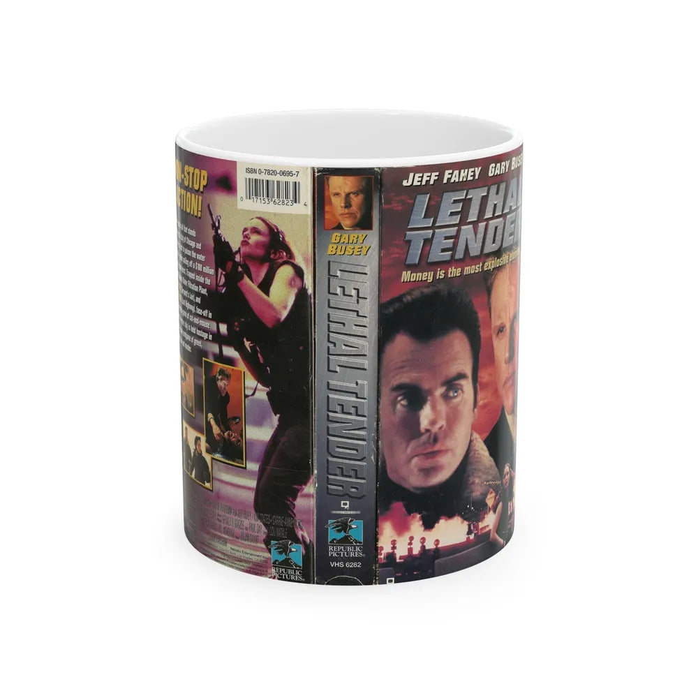 LETHAL TENDER JEFF FAHEY GARY BUSEY (VHS COVER) - White Coffee Mug-11oz-Go Mug Yourself