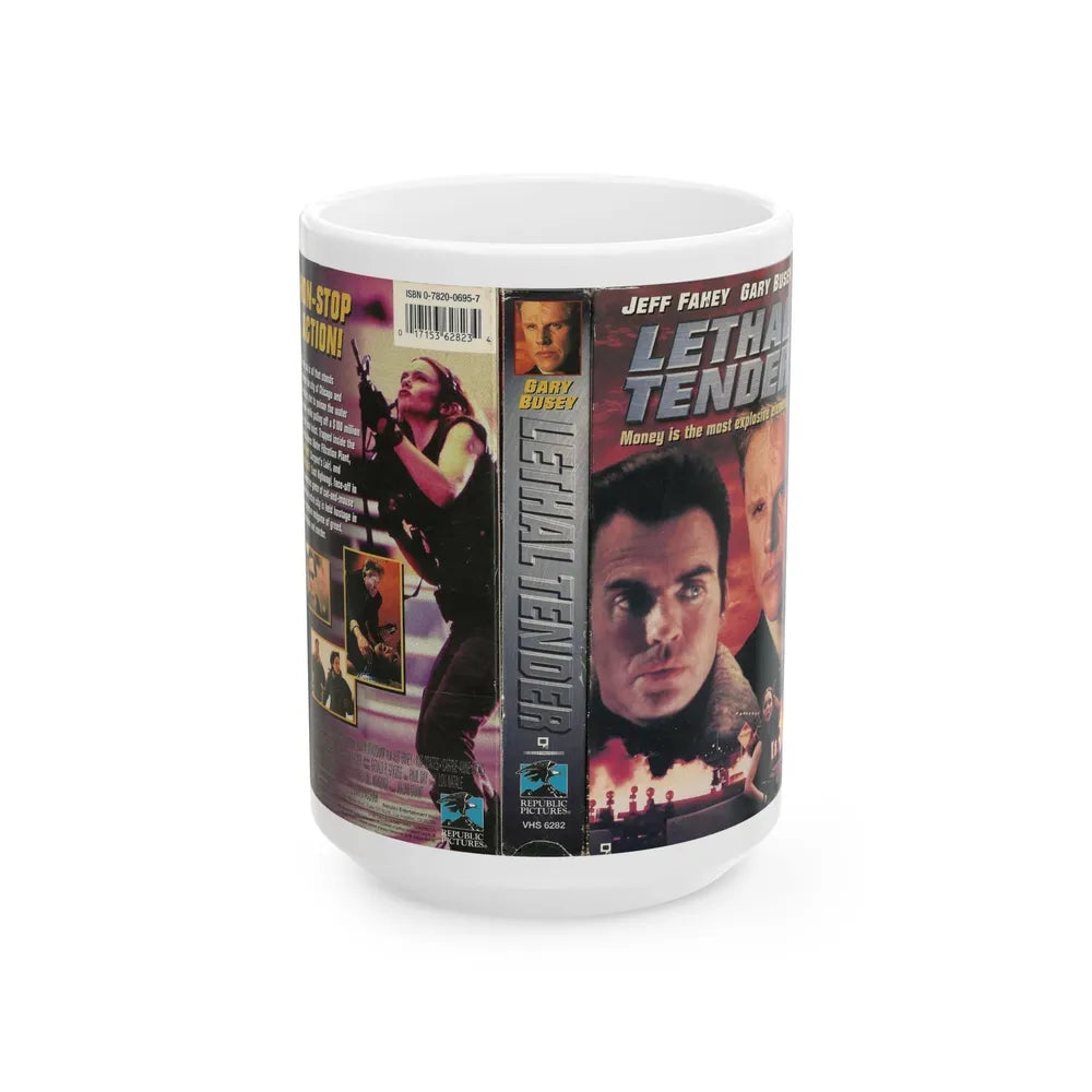 LETHAL TENDER JEFF FAHEY GARY BUSEY (VHS COVER) - White Coffee Mug-15oz-Go Mug Yourself