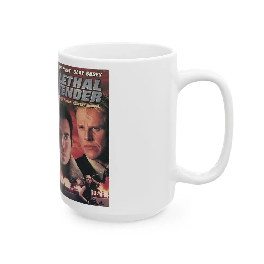 LETHAL TENDER JEFF FAHEY GARY BUSEY (VHS COVER) - White Coffee Mug-Go Mug Yourself