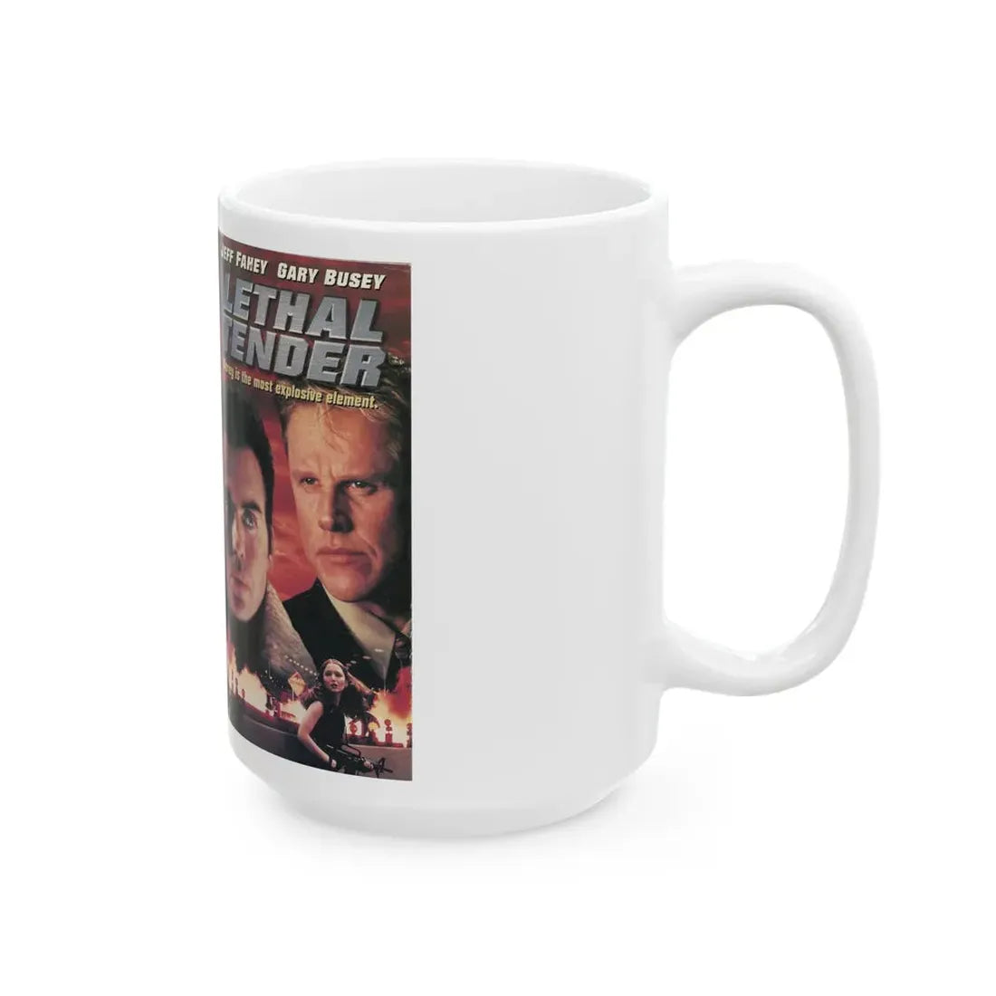 LETHAL TENDER JEFF FAHEY GARY BUSEY (VHS COVER) - White Coffee Mug - Go Mug Yourself