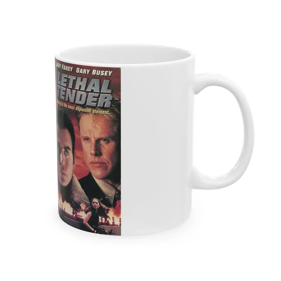 LETHAL TENDER JEFF FAHEY GARY BUSEY (VHS COVER) - White Coffee Mug - Go Mug Yourself