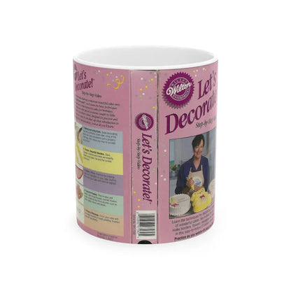 LETS DECORATE STEP BY STEP VIDEO (VHS COVER) - White Coffee Mug 11oz - Go Mug Yourself