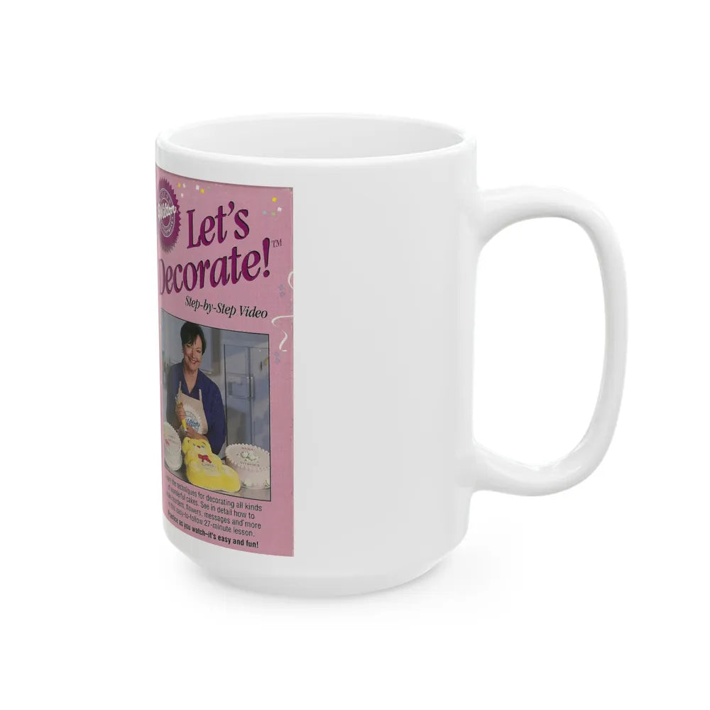 LETS DECORATE STEP BY STEP VIDEO (VHS COVER) - White Coffee Mug-Go Mug Yourself