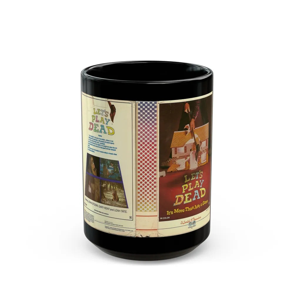 LETS PLAY DEAD (VHS COVER) - Black Coffee Mug-15oz-Go Mug Yourself