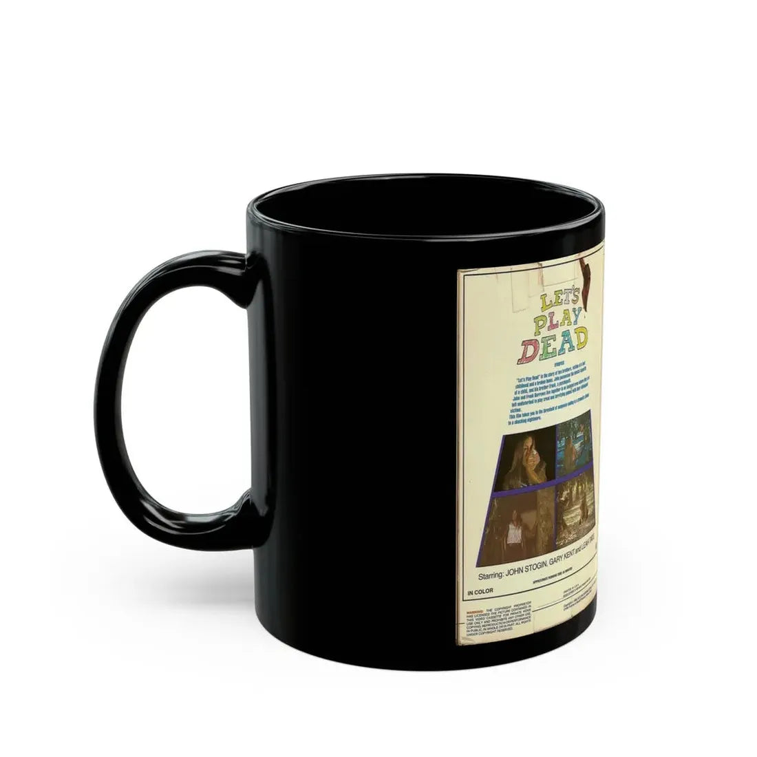 LETS PLAY DEAD (VHS COVER) - Black Coffee Mug - Go Mug Yourself