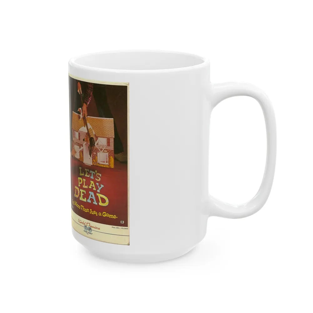 LETS PLAY DEAD (VHS COVER) - White Coffee Mug-Go Mug Yourself