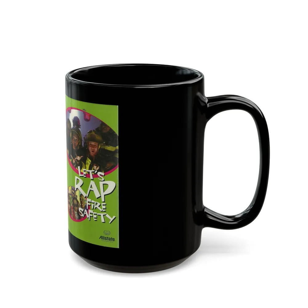 LETS RAP FIRE SAFETY (VHS COVER) - Black Coffee Mug-Go Mug Yourself